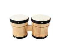 Bongo Drums Wooden Bongo Drums Wood Finish Pair of Bongos Compact Size Music Instrument Easy to Play