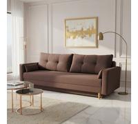 Bongo Modern Sofa Bed With Storage Universal Brown Fabric