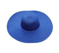 Bongrace Women's Straw Beach Hat - Foldable Sun Cap for Ladies Gardening, Driving & More - Dark Blue