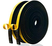 Bonilife Draft Excluder for Doors Weather Stripping 12mm(W) x 6mm(T) Gasket Seal Foam Tape，Anti-Collision Draught Excluder for Door Window Shockproof Furniture Protector, with 2 Pcs，Total 10M Long