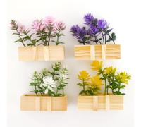 Bonilve 4 Cute Refrigerator Magnets, Simulation Flower Refrigerator Magnet, Mini Decorative Magnet for Home, Kitchen, Office, School, Locker, Whiteboard, RM-4flowers-uk