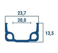 Bonin 14´´ Front Wheel 12 x 100 mm Silver
