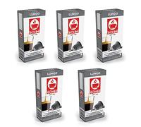 Bonini Coffee Pods, Nespresso Compatible LUNGO Coffee Pods, 5 Packs Coffee Capsules/Pods. Each Pack 10 Pods Total 50 Pods. 100% Italian coffee