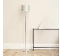 Bonita Silver Glitter Droplet Shade Floor Lamp with LED Bulb ValueLights Silver One Size