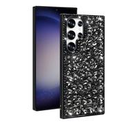 Bonitec Compatible with Samsung Galaxy S25 Ultra Glitter Case 3D Glitter Sparkle Bling Case Crystal Rhinestone Diamond Bumper Clear Gems Cute Protective Girly Case for Galaxy S25 Ultra, Black