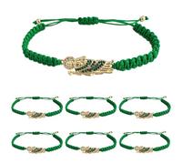 BONITTER San Benito Religious Rosary Bracelet, Virgin Mary and Saint Jude White&Green&Red Design, Handmade Mexican Thread Bracelet, Catholic Prayer Beads with Religious Charm, One Size, no gemstone