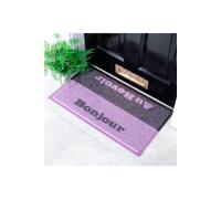 Artsy Doormats Purple Bonjour Au Revoir Doormat (70 X 40Cm), Purple
