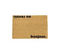 Bonjour Au Revoir Doormat - Regular 60x40cm Artsy Mats Black 40cm x 60cm