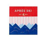 Bonjour Fête Après Ski Large Paper Party Napkins | 3-Ply Napkins for Winter Parties, Ski Lodge Events & Christmas Holiday Gatherings | Premium Lunch Size | Winter Theme | Pack of 20, 5" Folded
