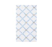 Bonjour Fete Blue Trellis Paper Party Guest Towels | Disposable, 3-Ply Napkins with Gold Foil Bow Detail | Premium Party Supplies | Easter, Afternoon Tea, Easter Decor | Pack of 20, 4.25" x 7.75"