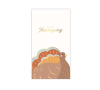 Bonjour Fête Charming Turkey Paper Party Guest Towels | 3-Ply Large Napkins for Thanksgiving, Fall Entertaining & Friendsgiving | Premium Decor | Party Supplies | Pack of 20, 4.25" x 7.75"