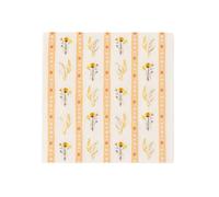 Bonjour Fete Cozy Fall Florals Large Napkins | Vintage Floral & Stripe Design with Gold Foil | Fall Gatherings, Thanksgiving Dinner, & Rustic Halloween Parties | Pack of 20, 6.5" Folded Square Napkins