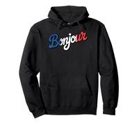 Bonjour French Greeting Flag of France Pullover Hoodie