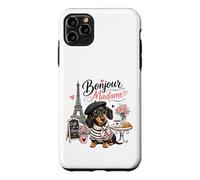 Bonjour Madame Dachshund Paris Cafe Dog Lover Case for iPhone 11 Pro Max
