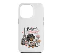 Bonjour Madame Dachshund Paris Cafe Dog Lover Case for iPhone 13 Pro
