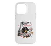 Bonjour Madame Dachshund Paris Cafe Dog Lover Case for iPhone 14 Pro Max