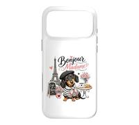 Bonjour Madame Dachshund Paris Cafe Dog Lover Case for iPhone 17 Pro Max