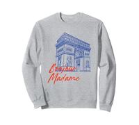 Bonjour Madame Paris Arc de Triomphe French Travel Aesthetic Sweatshirt