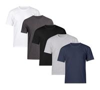Bonjour Mens T-Shirts 3/5 Pack - Premium Weight T-Shirts for Men with a Comfort Lightly Fitted Design - Super Soft - Made with 100% Cotton - Stretch Fit for Any Occasion - Flattering Fit Men's Tees