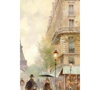 Bonjour Paris: Vintage Street Scene Lined Notebook
