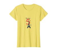 Bonjour to 5 Amazing Years: France Birthday Gift T-Shirt, Women, Lemon, S