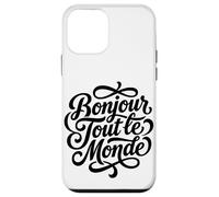 Bonjour Tout le Monde French Hello World Script Case for iPhone 12 mini