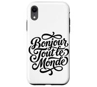 Bonjour Tout le Monde French Hello World Script Case for iPhone XR