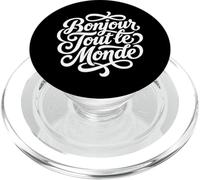 Bonjour Tout le Monde French Hello World Script PopSockets PopGrip for MagSafe