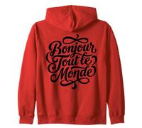 Bonjour Tout le Monde French Hello World Script Zip Hoodie