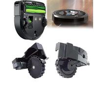 BONJUME 1 Pair Wheel Module for Roomba I&E Series Replacement Wheels for Roomba I1-I8 J7 E5 E6 Premium Quality Wireless Accessories Black Heavy Duty Robot Replacement Part