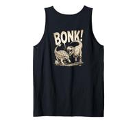 Bonk Dinosaur Funny Prehistoric Humor Design (Art ON Back) Tank Top