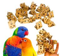Bonka Bird Toys 1222 24pk Foraging Card Crumbles 1.5" Paperboard Shreddable Pieces for Extra Small to Large Birds Enrichment and Foraging Cage Toy Conure Amazon Ringneck and Similar