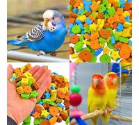 Bonka Bird Toys 1695 Pack 400 Colored Foam Beads 1/4" to 1/2" Diameter with 1/16" Hole for DIY Craft Projects for Small to Medium Bird Breeds Conures Ringnecks Quakers and Similar