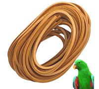 Bonka Bird Toys 2003 Six Pack Leather 48 Inches Long X 1/8 Inch Cord Genuine Natural Leather Lace Strip Craft Part Bird Toy Making Projects Roll Rope Tan Hide