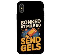 Bonked At Mile 80 Send Gels Cycling Cyclist Case for iPhone X/XS