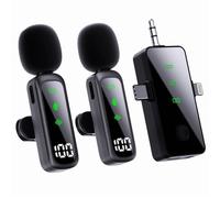 Bonkyo 3 in 1 Wireless Lavalier Microphone for iPhone & Android - Mini Video Recording Mic, Ultimate Noise Cancellation, Extended Battery, and Real - Time Monitoring for Vlogging, YouTube & Interviews