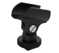 BONKZEBU 1.95cm Microphone Clamp/Holder Holder Plastic Mic Stand with Cold Shoe Mount for DSLR Camera, Easy Install Mic Clamp/Holder for Interviews, Perfect for DSLR Camera Use