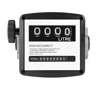 BONKZEBU 1 Inch Digital Meter, 4 Count Display Mechanical Counter,for Gasoline Non Commercial Use Aluminum Plastic Construction