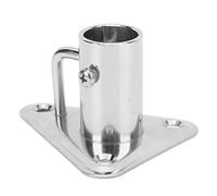 BONKZEBU 1 Inch Flag Pole Holder with Durable Post Socket, Ideal for Ships Yachts, Polished Stainless Steel Stanchion Post Base