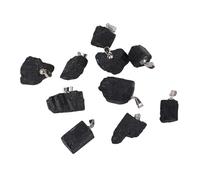 BONKZEBU 10 Pcs Irregular Black Agate Stone Pendant Vintage Jewelry Making Set for Necklaces Bracelets, a Thoughtful Present for Family & Friends