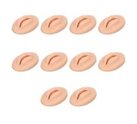 BONKZEBU 10 Pieces Soft Silicone Lips for Beginner Embroidery Training, 3D Fake Lips for Pattern Display and Teaching, Suitable for Open Mouth Silicone Pattern (Dark Skin Tone)
