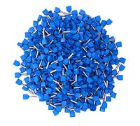 BONKZEBU 1000Pcs Efficient Insulated Ferrule Crimping Terminal Set for Equipment TE7508, Safer Working for Machinery, Home Appliance, Copper Blue 2 X 0.75mm²
