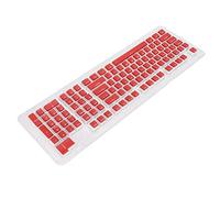 BONKZEBU 110Pcs Two Colors Injection OEM Height Keycaps Easy to Replace for Most Keyboards Good Typing Feel (red white letters)