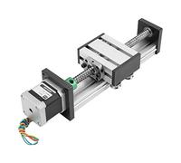 BONKZEBU 1204 Ball Screw Linear Slide Stroke Long Stage Actuator with Stepper Motor 100mm Stroke, Linear Stage, Linear Motion Stepper, Step Motor LinearGuide Rail 100mm