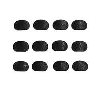 BONKZEBU 12Pcs Sturdy Plastic Guitar Tuner Machine Head Buttons for Electric Guitars, Replacement Tuning Peg Button for Folk Classical Guitars, Black (Oval)