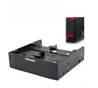 BONKZEBU 2.5" 3.5" HDD SSD Mounting Bracket for .25" PC Drive Bay | 2.5 to 5.25 Bracket, 6 Bay Hard Drive Mount with 3.5 to 5.25 Adapter, Screws Included for 7-15mm HDD SSD