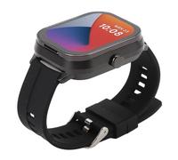 BONKZEBU 2 in 1 Smart Watch with Earbuds 2.01 Inch T F T Touch Screen, BluetoothCall Music Play Step Count Multi Function NFC Sports Watch for Android, Smart Watches with Earbuds (Black Silicone)