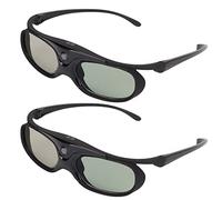 BONKZEBU 2 Pack 144Hz Active Shutter 3D Glasses for DLP Link Projectors, with DLP Link Synchronization Technology