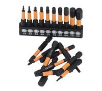 BONKZEBU 20 Pieces Hex Bits with 1/4in Shank, Imperial Magnetic Alloy Steel Bit Set for Impact Drill, CNC Processed Hardened Bits