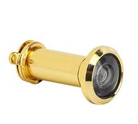 BONKZEBU 220 Degree Viewing Angle Door Viewer, 35 60mm Anti Theft Peephole with Sturdy Cover for Wood Fiberglass or Metal Doors, MagicEye for Door, (Simple 14 Gold, Aperture 14-16, Thickness)